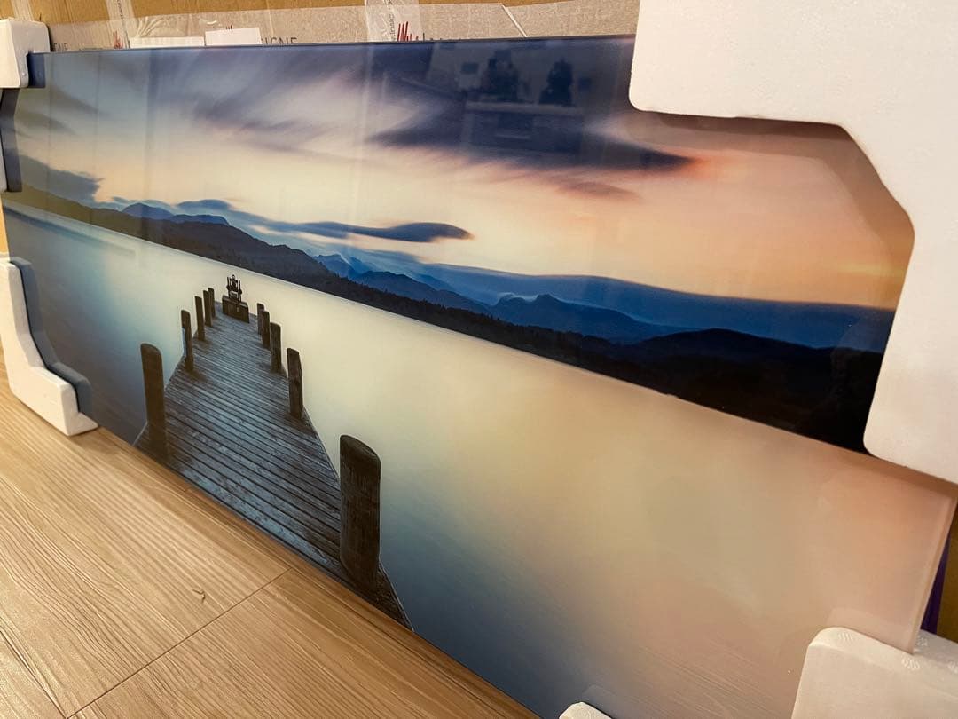 新品　ガラス壁掛け　アートパネル ポスター　アートフレーム 自然風景　橋絵画