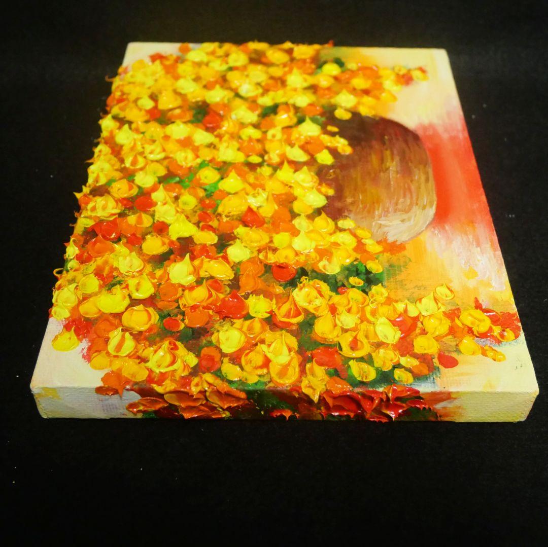 油絵 油彩 油彩画 絵 絵画 F0号【ミモザ】