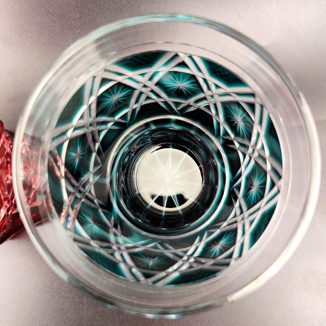 定価14万円超☆島津薩摩切子 焼酎オンザロック 2客（切子、江戸切子、薩摩切子）