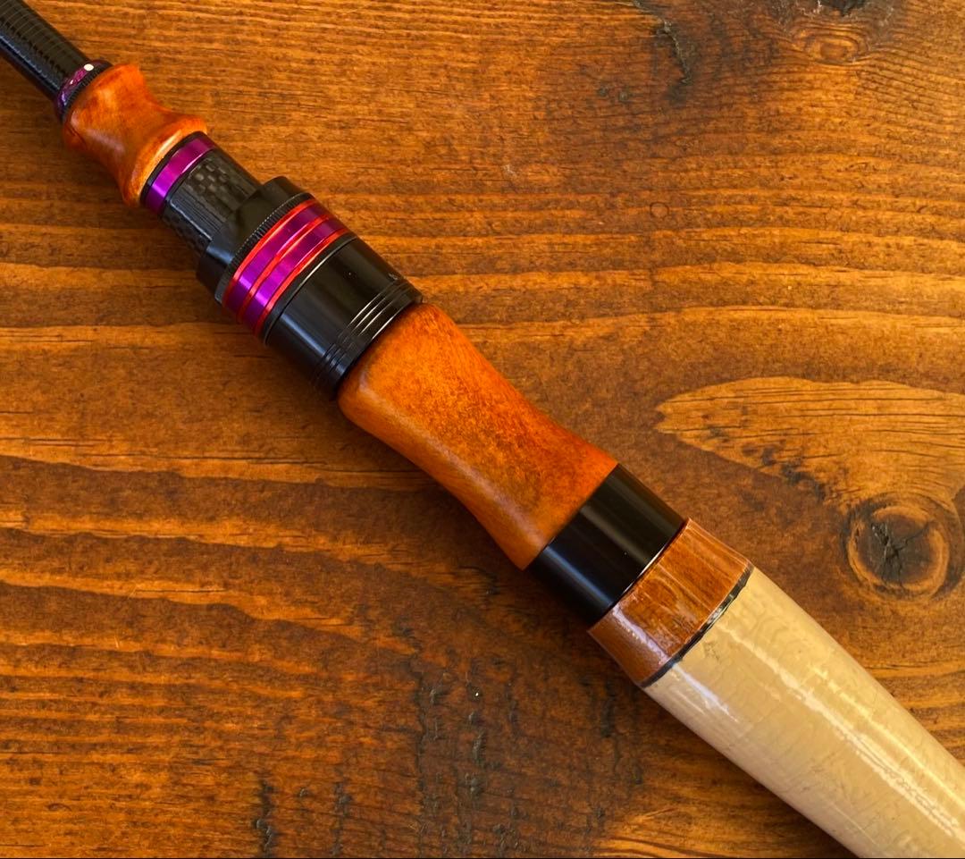 4ft11inch トラウトロッド　ウッドグリップ　　天然木グリップ 渓流釣り