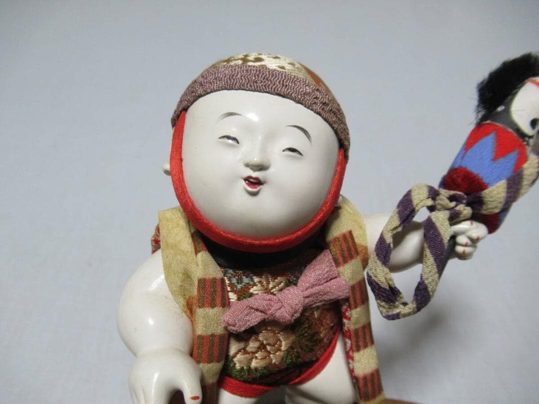 美品希少 1940年代 共箱無◆玉水人形 岡本玉水作 「初午」御所人形/日本人形