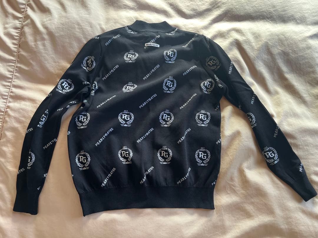 PEARLY GATES ロゴ入り ブラックセーター Aサイズ