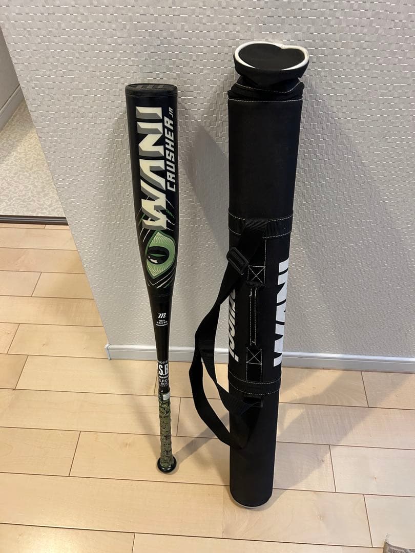 ワニクラッシャー　少年用軟式バット 黒/緑　80㎝　610g