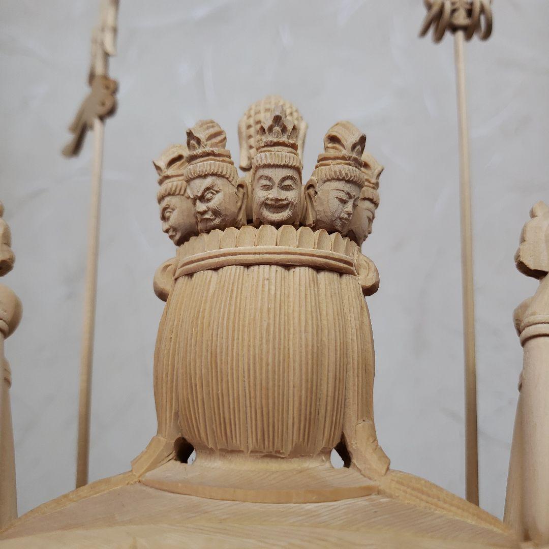 Ｂフライデー蔵出し特価大きな仏像★ヒバ材 千手観音菩薩像1尺立★全高 約68cm