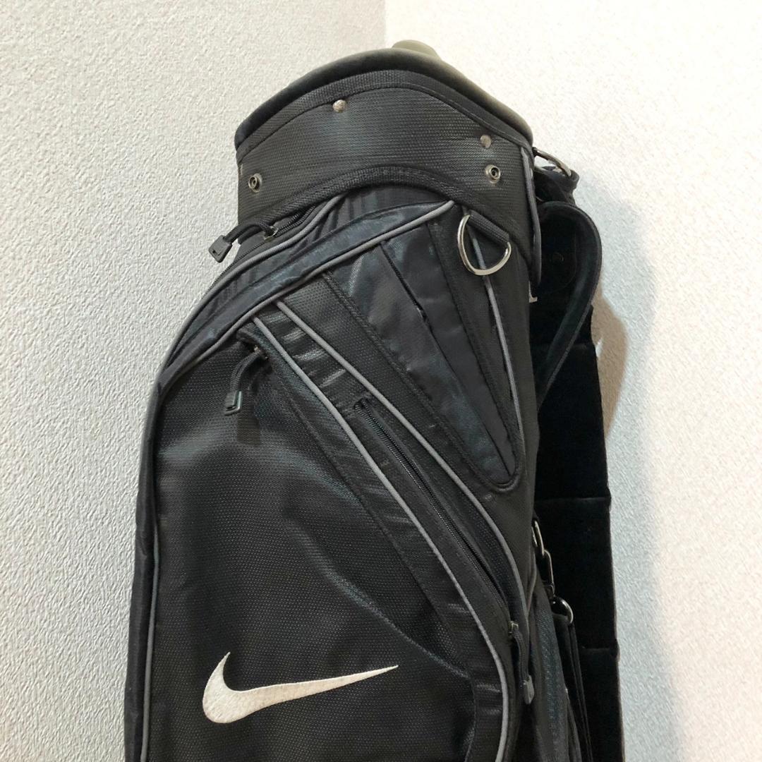 【希少】 NIKE ナイキ ゴルフ キャディバッグ カート型 6分割 ブラック