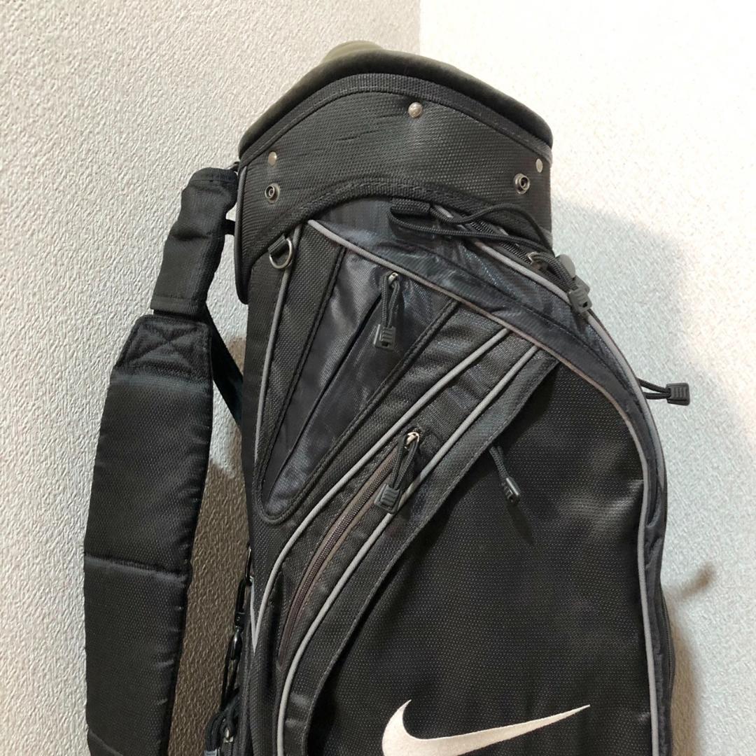 【希少】 NIKE ナイキ ゴルフ キャディバッグ カート型 6分割 ブラック