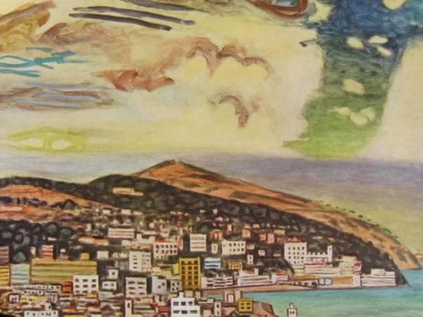 児島善三郎、熱海、希少な額装用画集より、新品高級額装付、状態良好