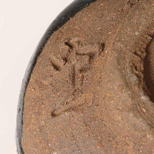 【清水卯一造】蓬莱掛分釉裂茶碗　重要無形文化財保持者　人間国宝　蓬莱窯