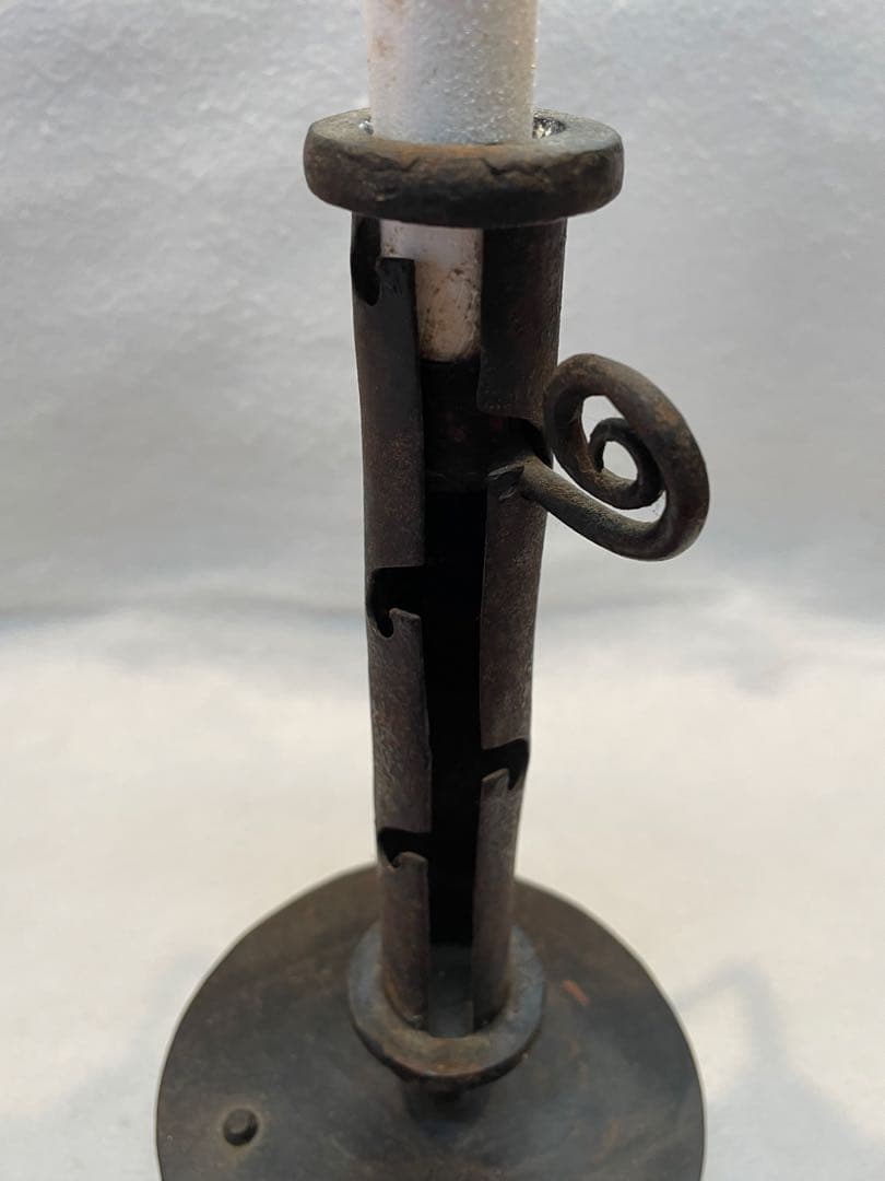 自在燭台（五段高さ調節可能）和蝋燭　燭台