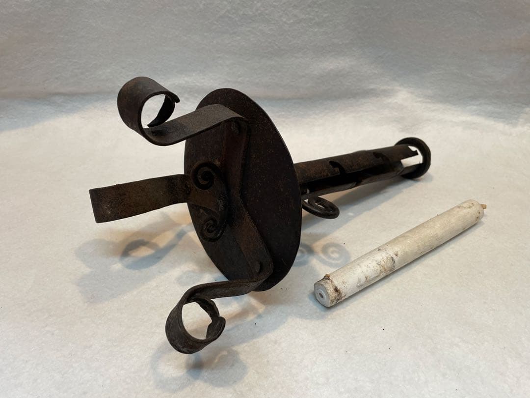 自在燭台（五段高さ調節可能）和蝋燭　燭台