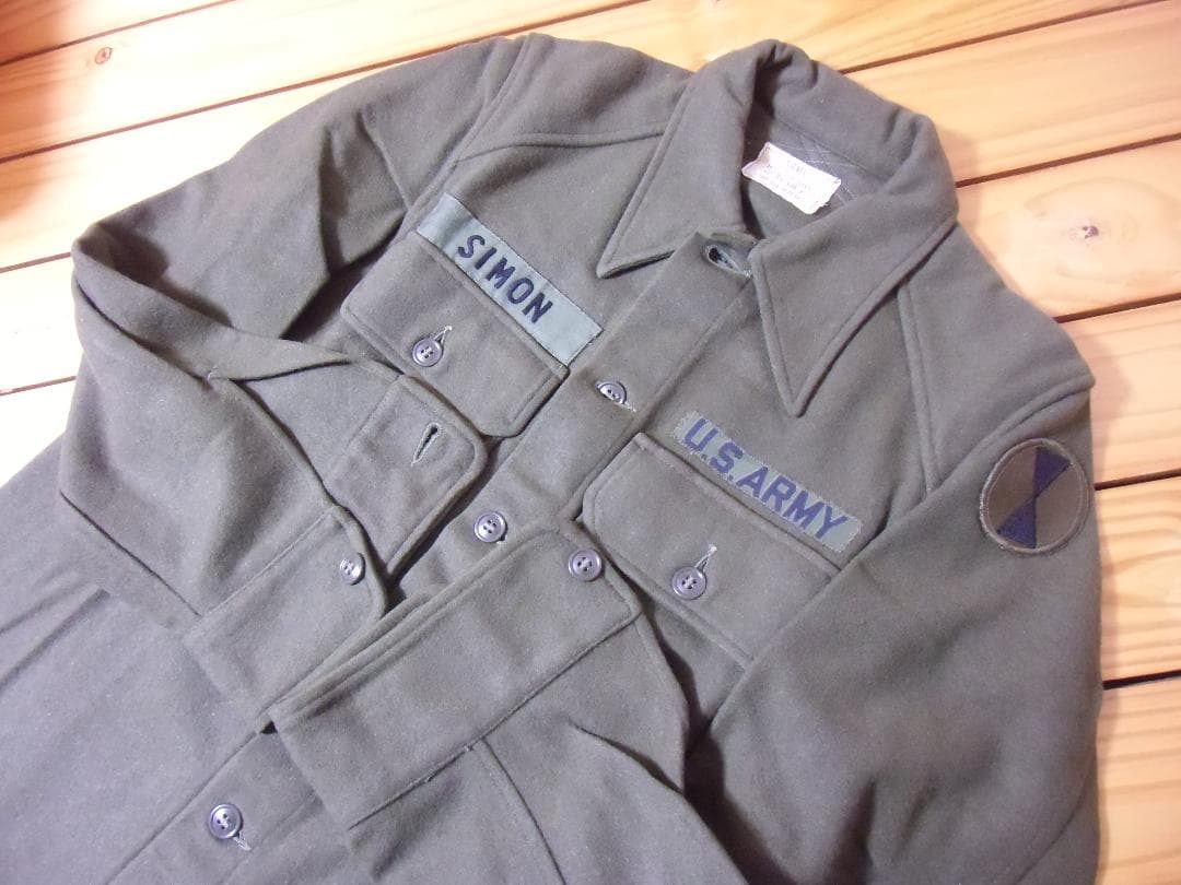 ★アメリカ軍＊陸軍＊日本人サイズ＊ＯＧ１０８/Ｍ５１防寒ウールシャツ（実物）