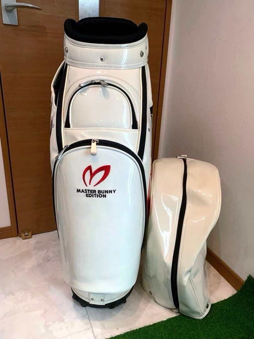 正規品　美品　パーリーゲイツ　マスターバニー　3点式　キャディバッグ　エナメル