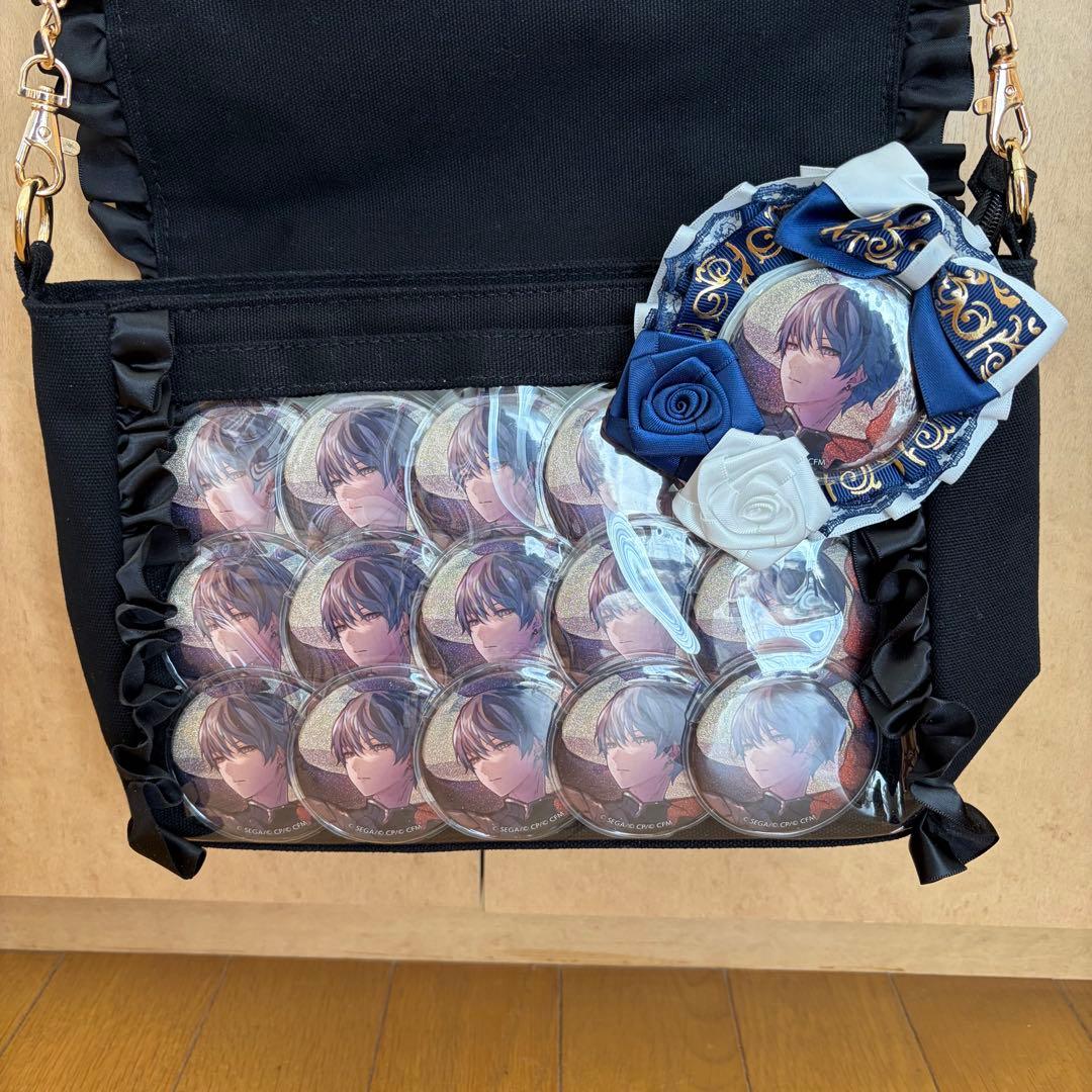 プロセカ　青柳冬弥　缶バッジ　 痛バッグ　痛バ