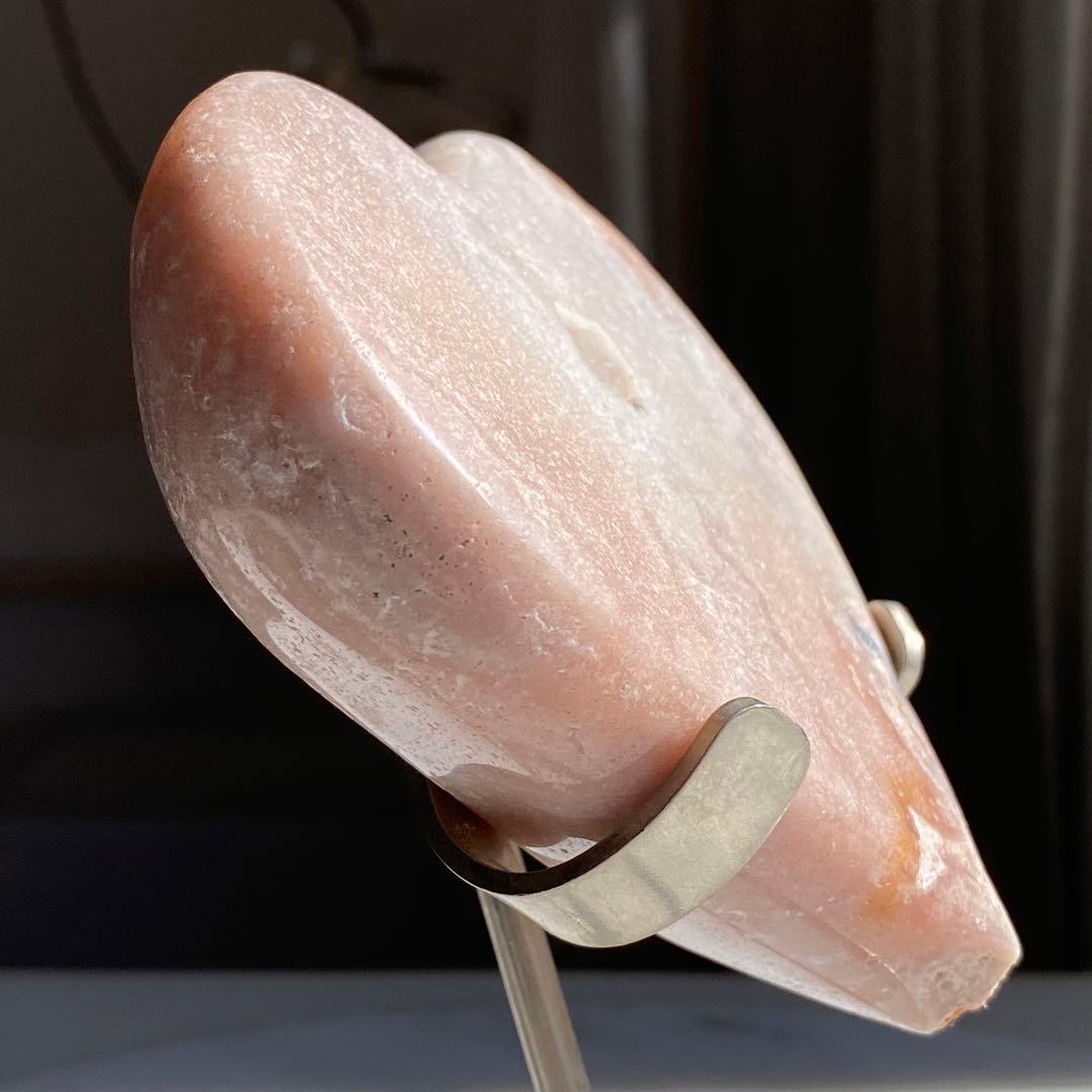 ★★★破格最終特価【 美しい ピンクアメジスト ハート 台座付き481g