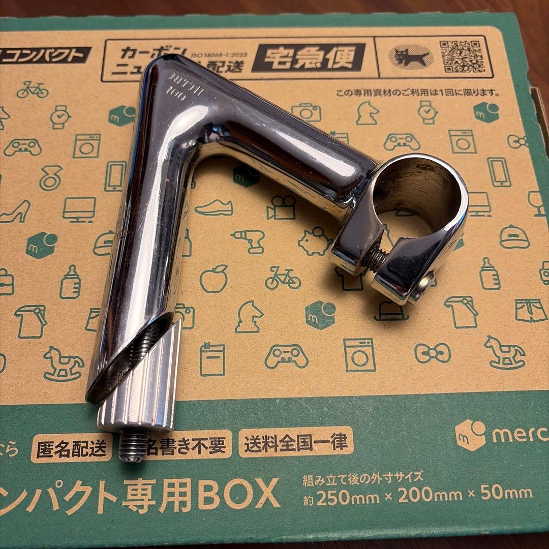 L字型 クローム ステム クランプ付き NITTO 100