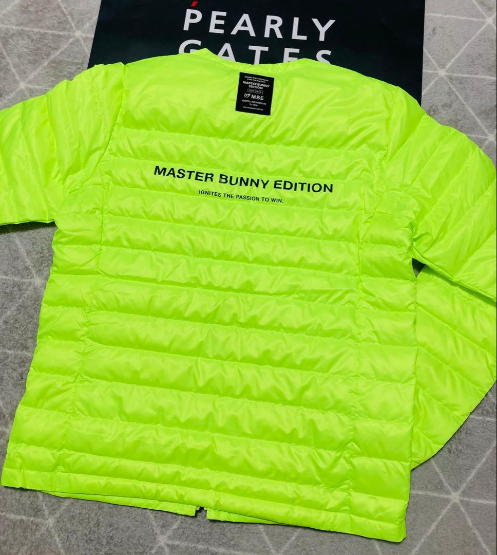 新品 パーリーゲイツ マスターバニー リップストップ撥水ジャケット (6)LL黄