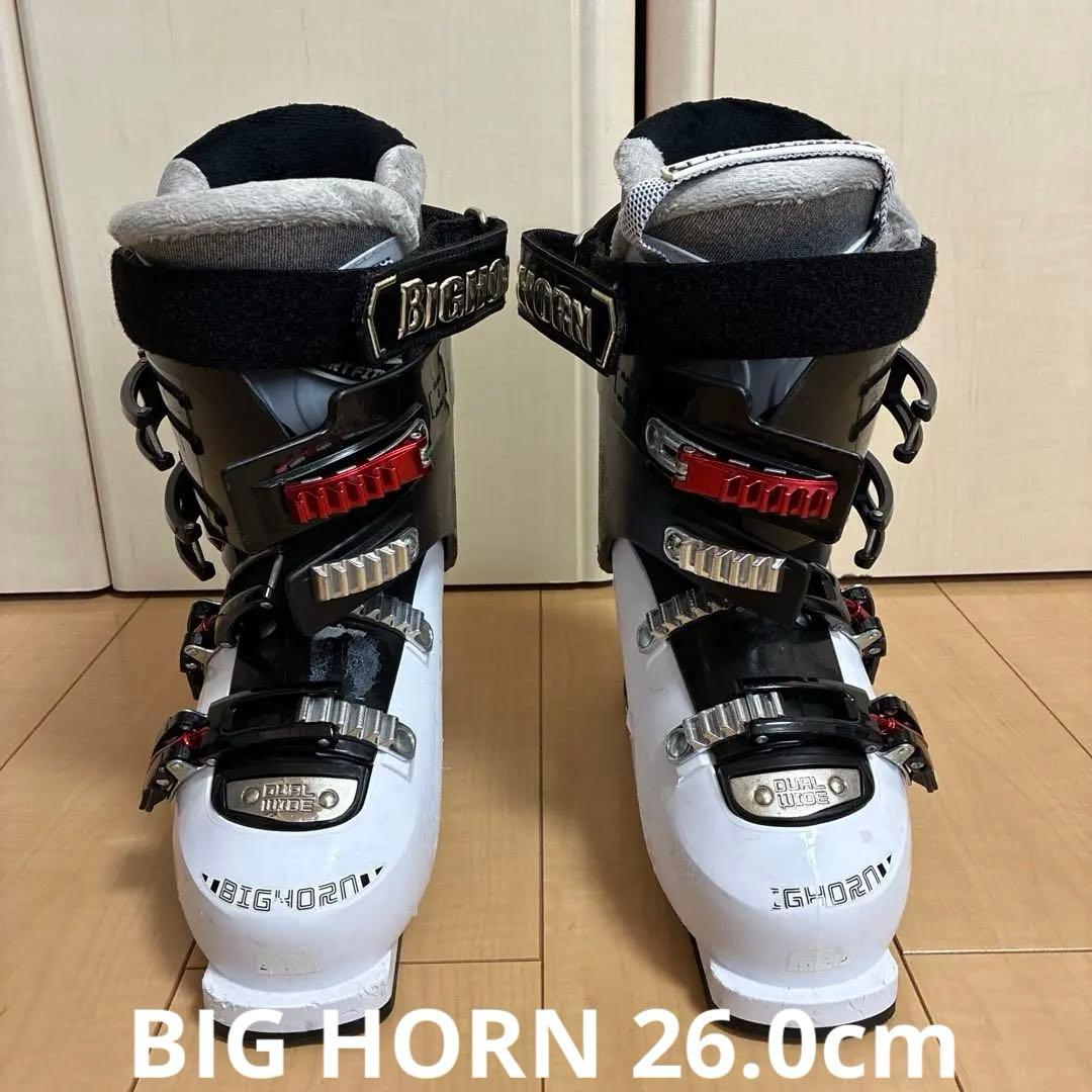 BIG HORN スキー ブーツ ホワイト/ブラック　26.0cm（大きめ）