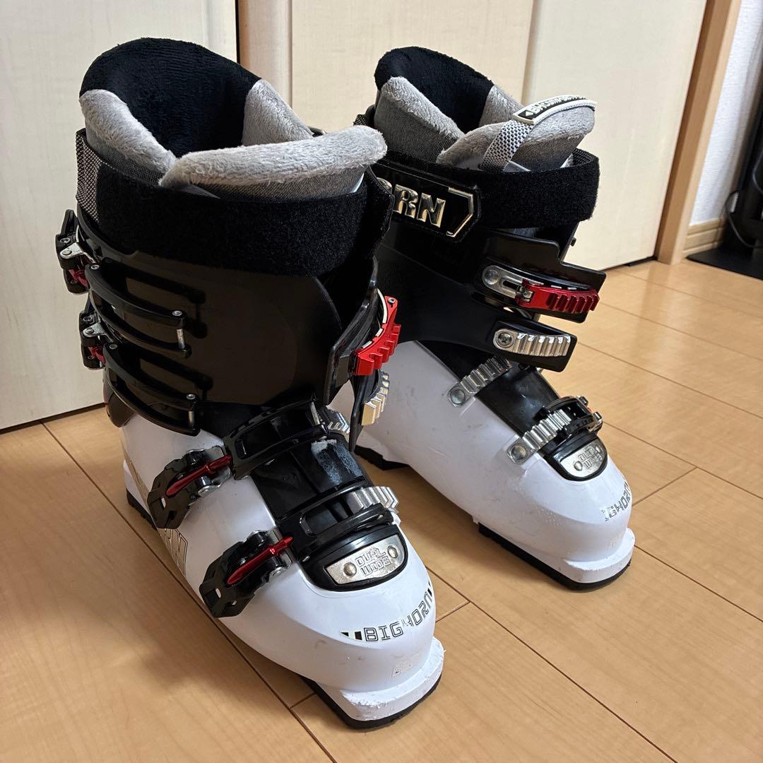 BIG HORN スキー ブーツ ホワイト/ブラック　26.0cm（大きめ）