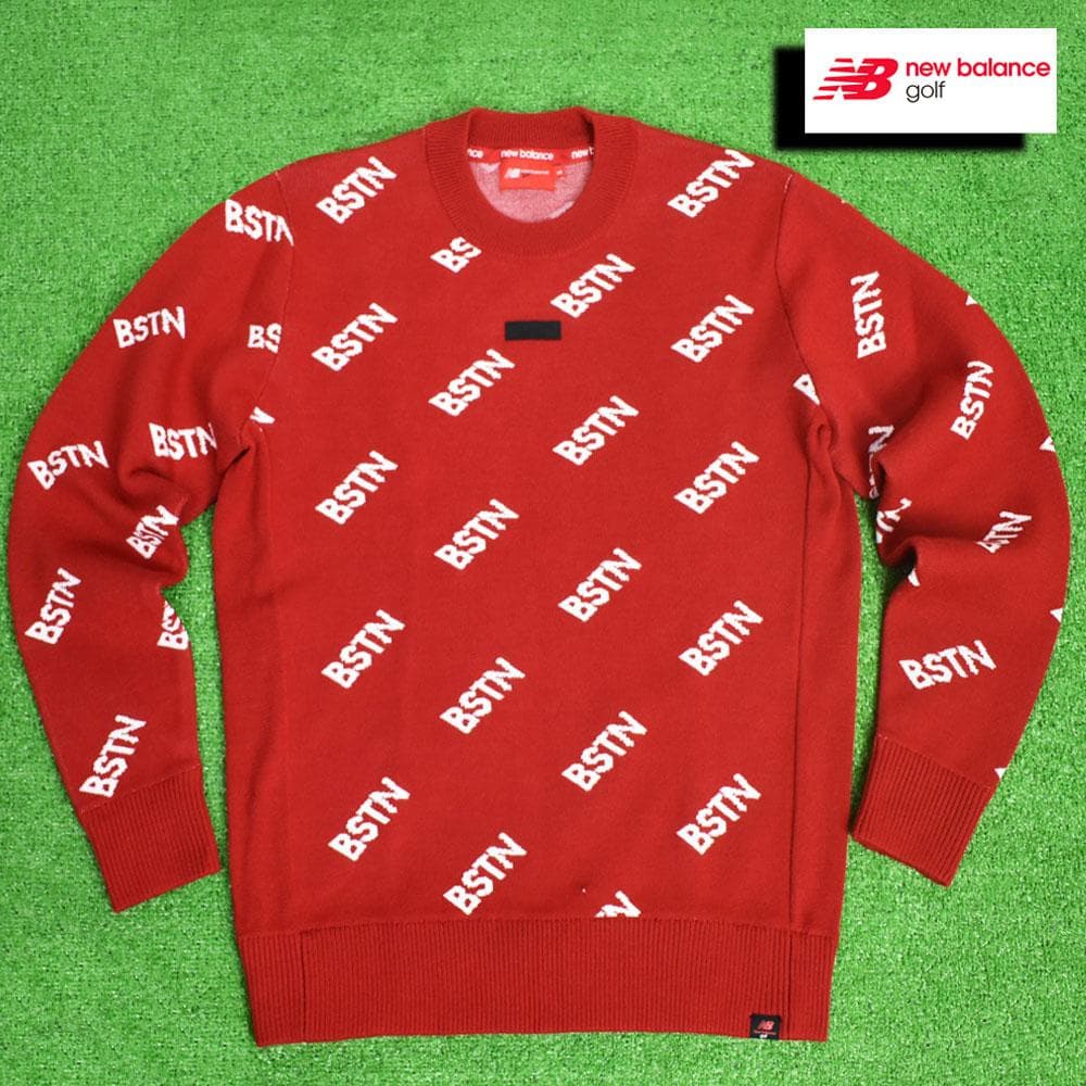ニューバランス ゴルフ クルーネックセーター【レッド/５】美品！