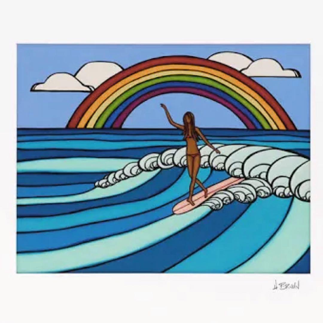 heatherbrownプリント絵画（新品）RainbowSurf