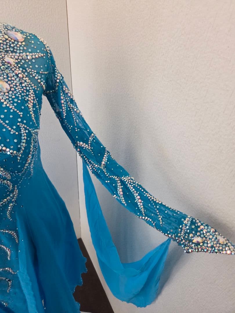 スタンダードドレス ブルー ボールルーム 社交ダンス