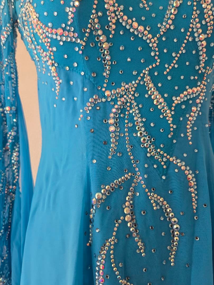 スタンダードドレス ブルー ボールルーム 社交ダンス