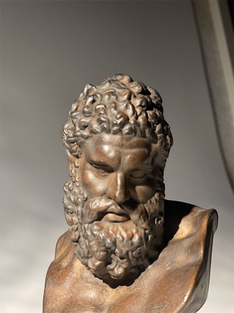 彫刻 ヘラクレス頭像 美術デッサン教具 書斎 卓上 装飾品 工芸品美術品 置物