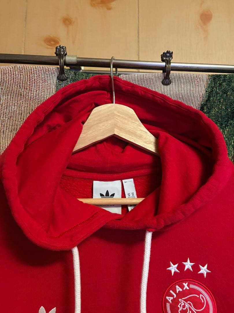 日本未発売/アヤックス アディダス パーカー XL 赤 AJAX adidas