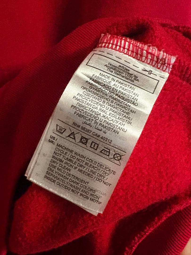 日本未発売/アヤックス アディダス パーカー XL 赤 AJAX adidas