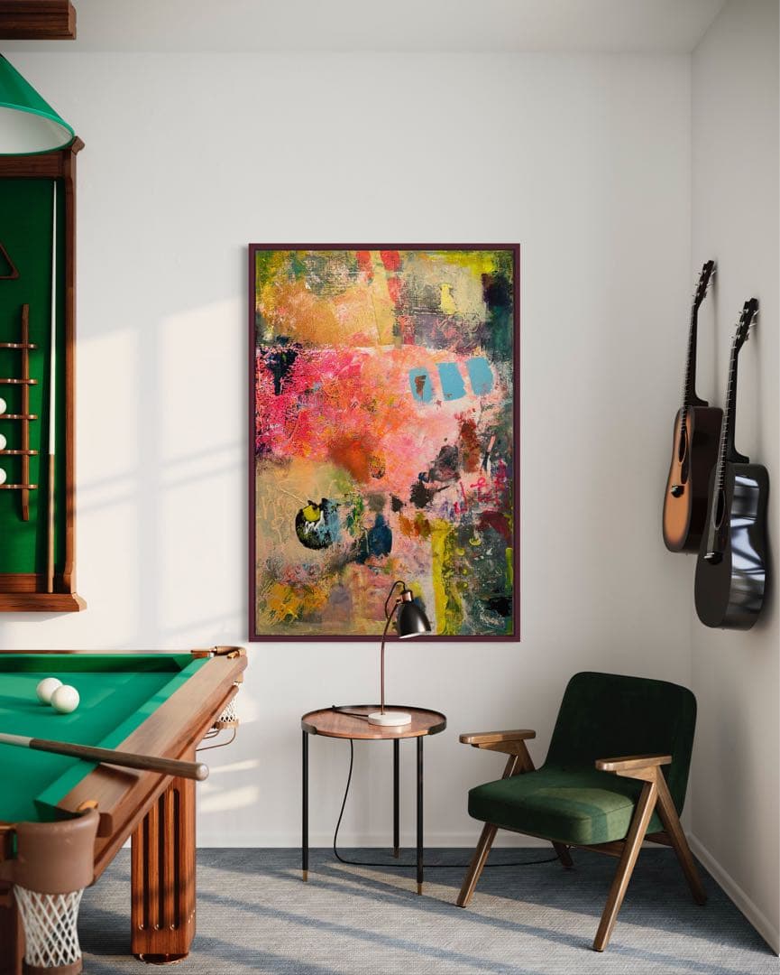 アクリル画　抽象画　abstract art 新品　大型　現代アート