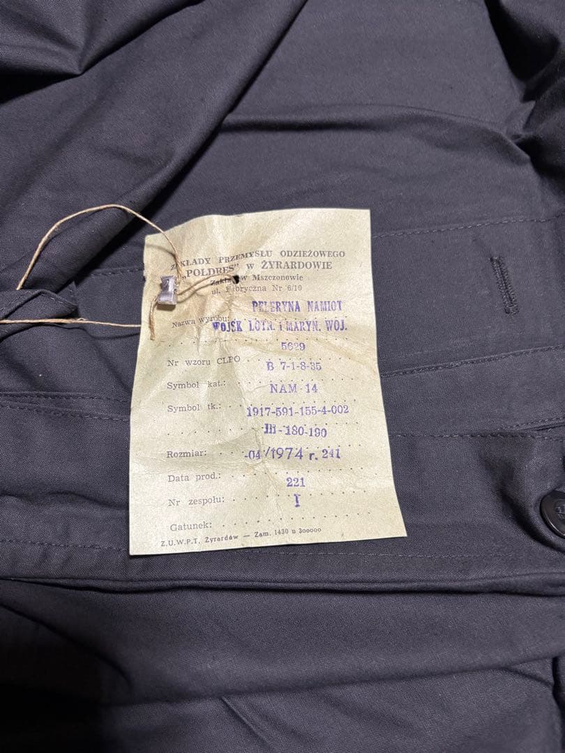 ポーランド軍幕 デッドストック２枚 コレクター品 ネイビー サイズ３