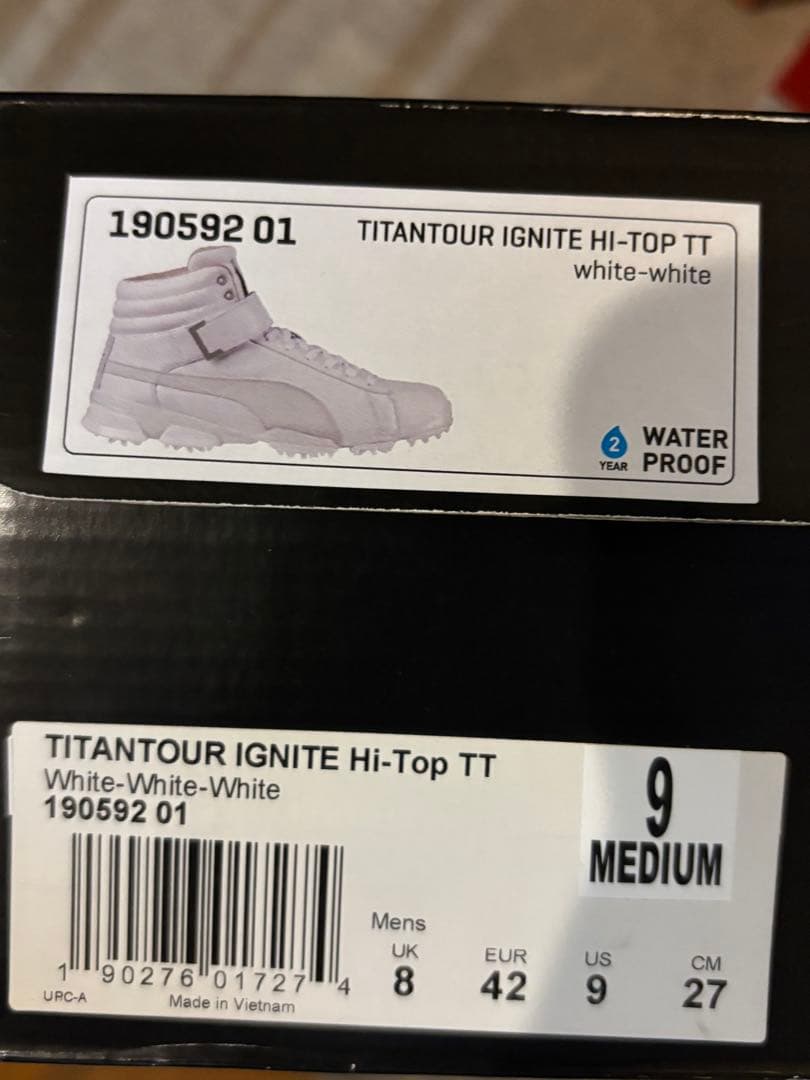 PUMA プーマ　タイタンツアーイグナイトハイトップゴルフシューズ　ホワイト