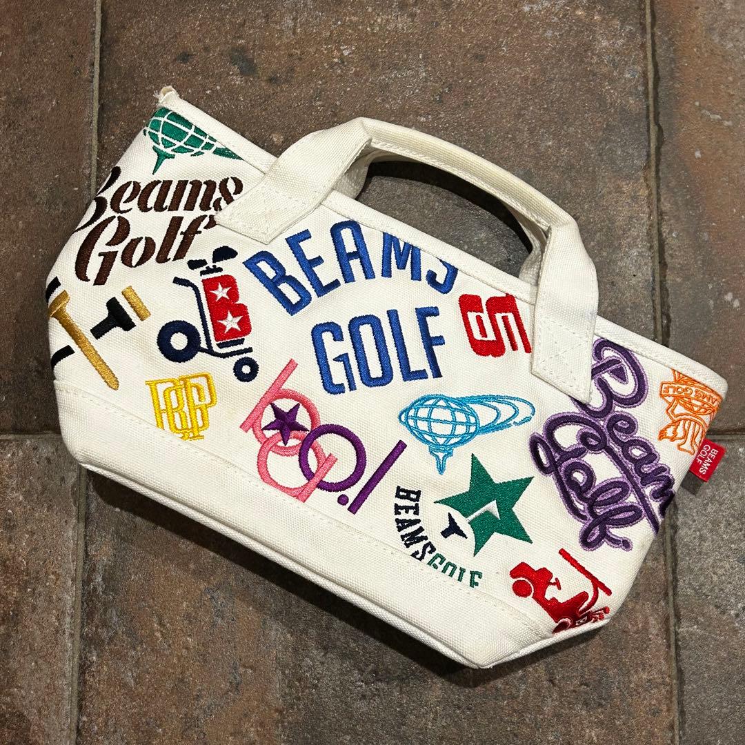 BEAMS GOLF various ロゴ カートバッグ　ホワイト　渋野日向子