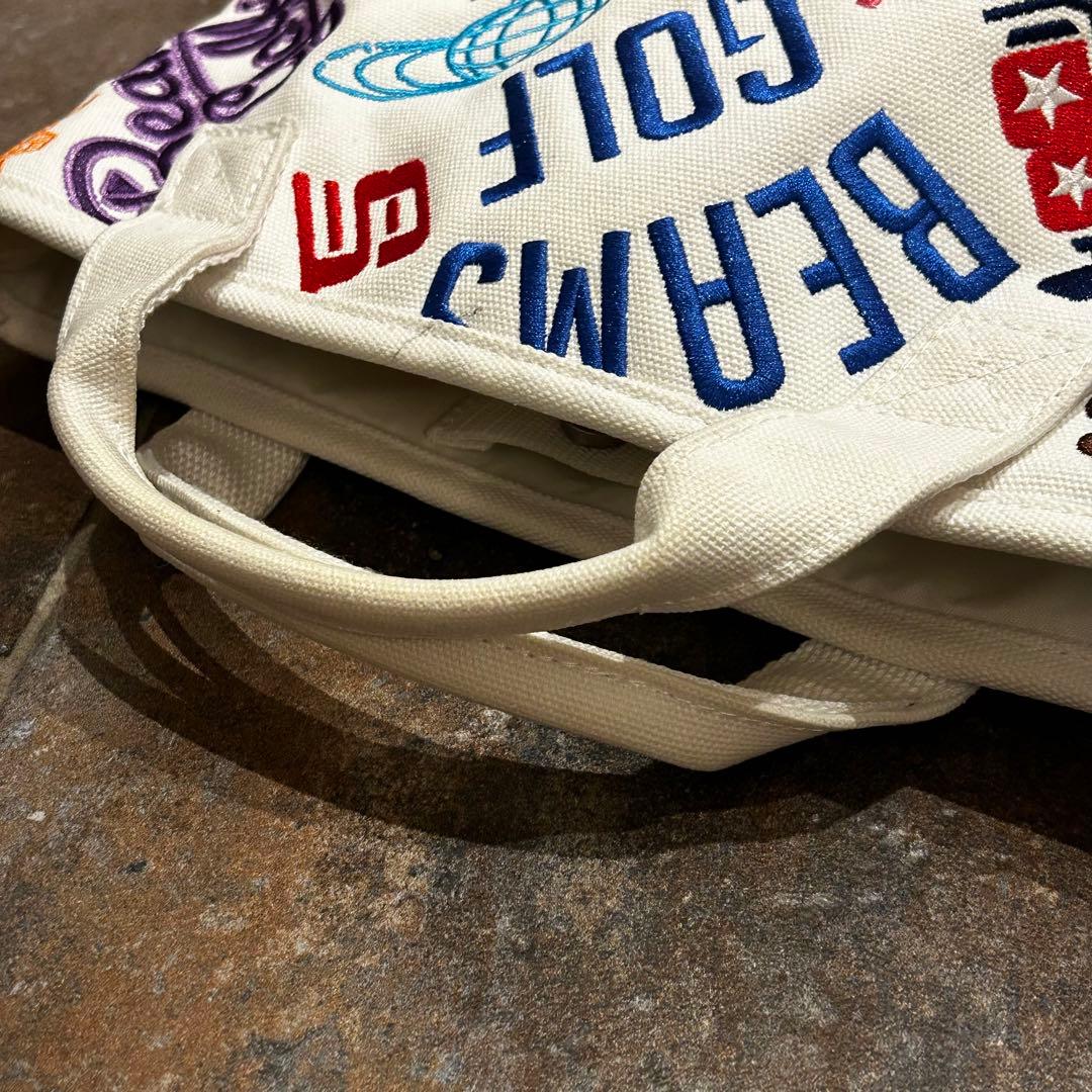 BEAMS GOLF various ロゴ カートバッグ　ホワイト　渋野日向子