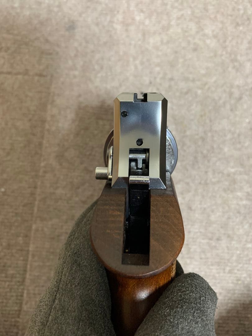 マテバ 4インチ Xカート式 ガスリボルバー シルバーABS 木製グリップモデル