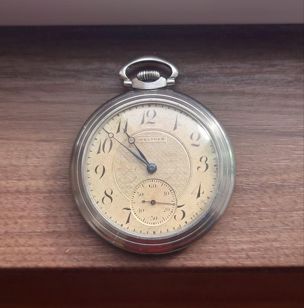 むぅ　Waltham 15J アールデコ文字盤　稼働品