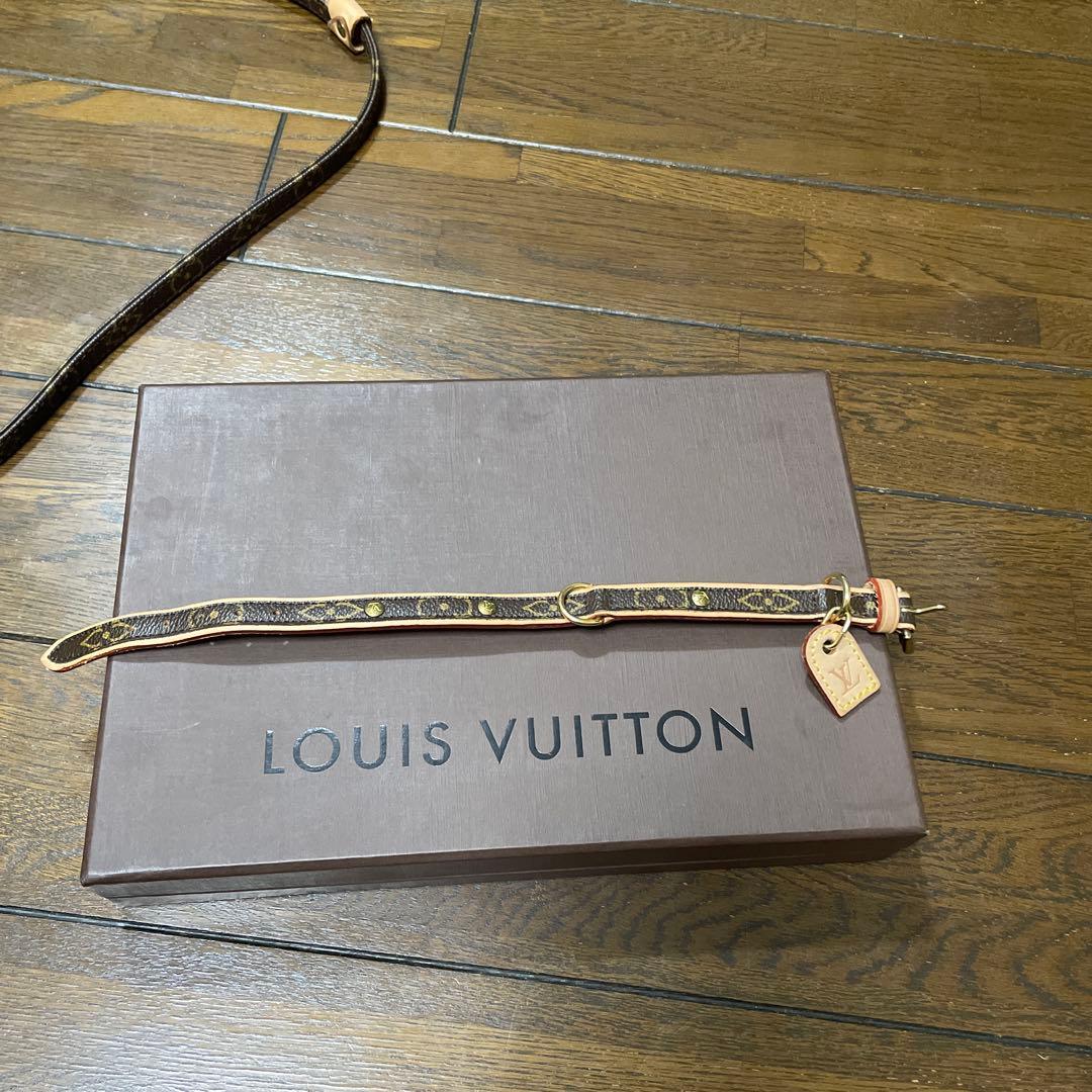 ルイヴィトン★美品ペットリードと首輪セット★モノグラム★小型犬XS