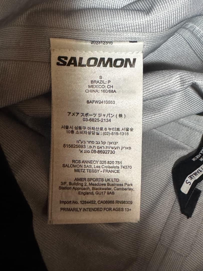 サロモン ABSOLUTE 3L レディース用　ビブシェルパンツ サイズS 新品