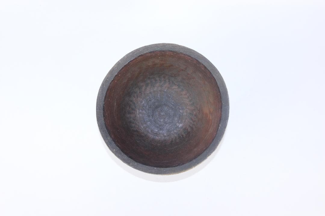 茶道具　備前　山本出作 水指　羽毛文様　春舉漆絵蓋 三越初個展出品 ES11-7