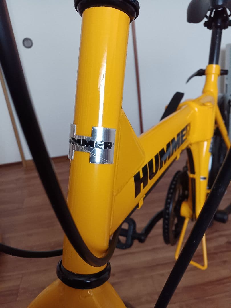 HUMMER　折りたたみ自転車　イエロー　20インチ　6段変速ギア　ジャンク