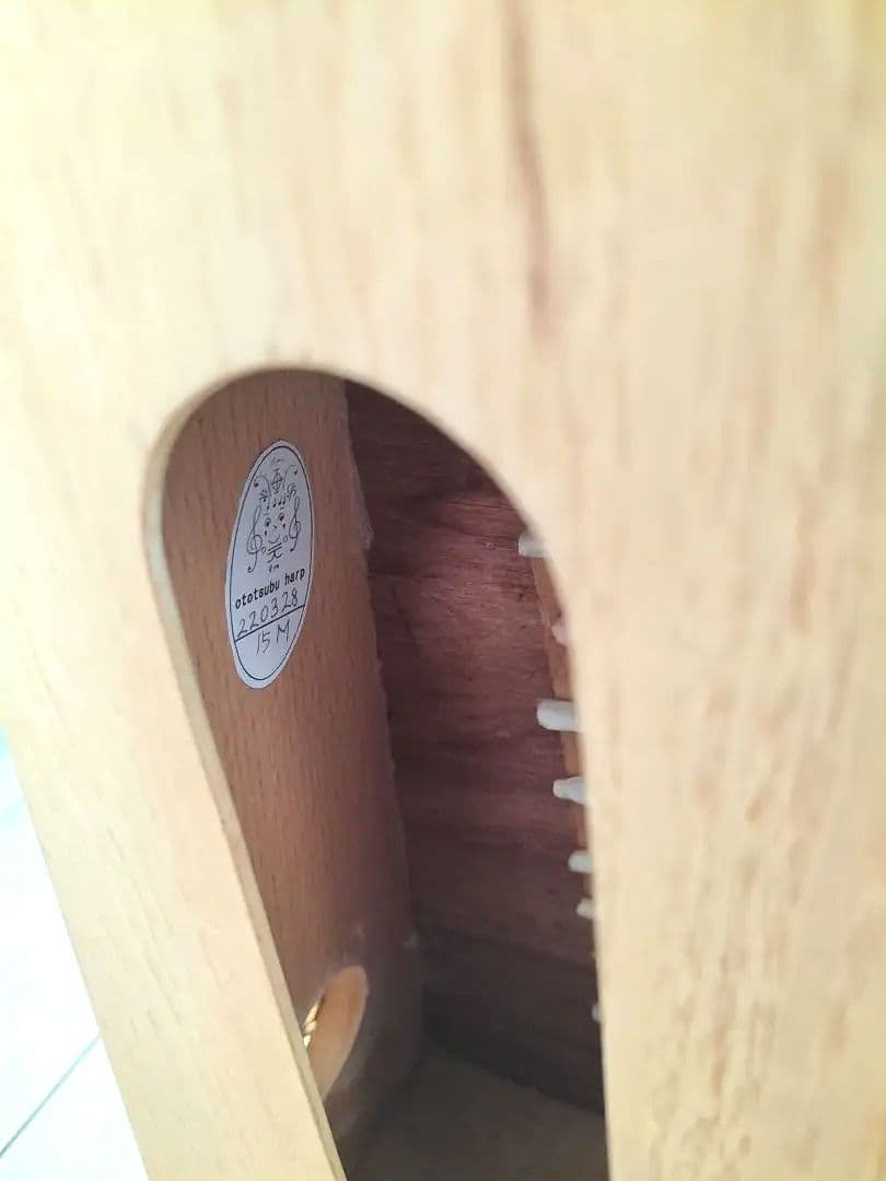 人気のおとつぶハープ　木製　15弦ミニハープ