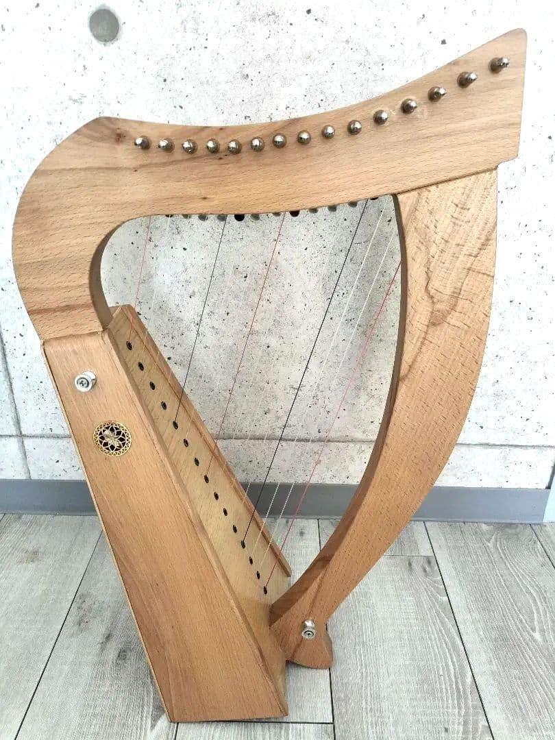 人気のおとつぶハープ　木製　15弦ミニハープ