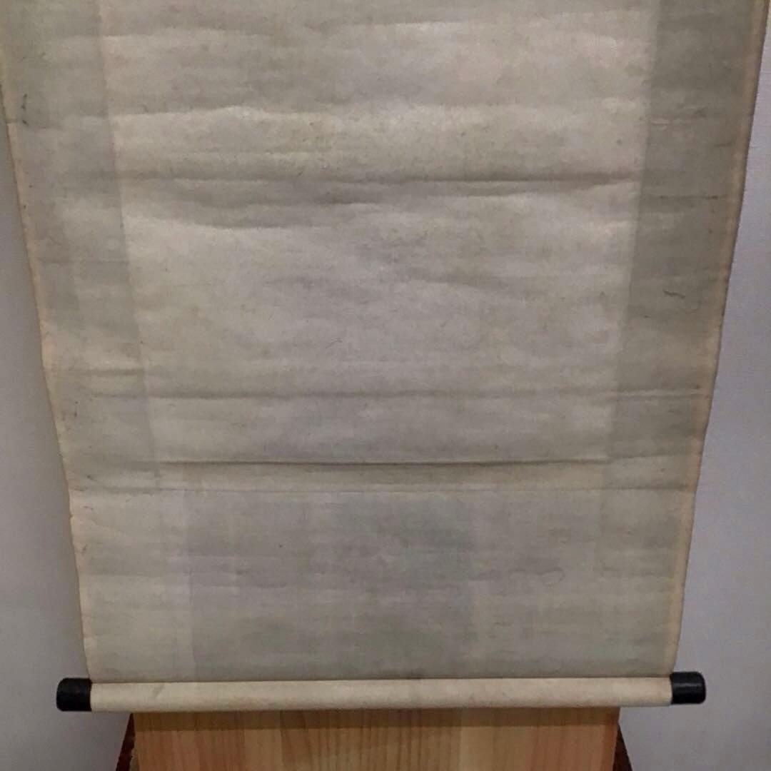 K茶道具　掛軸　「菊花鶏の圖」　小芳女史作　配送用自作桐箱　S204KJ