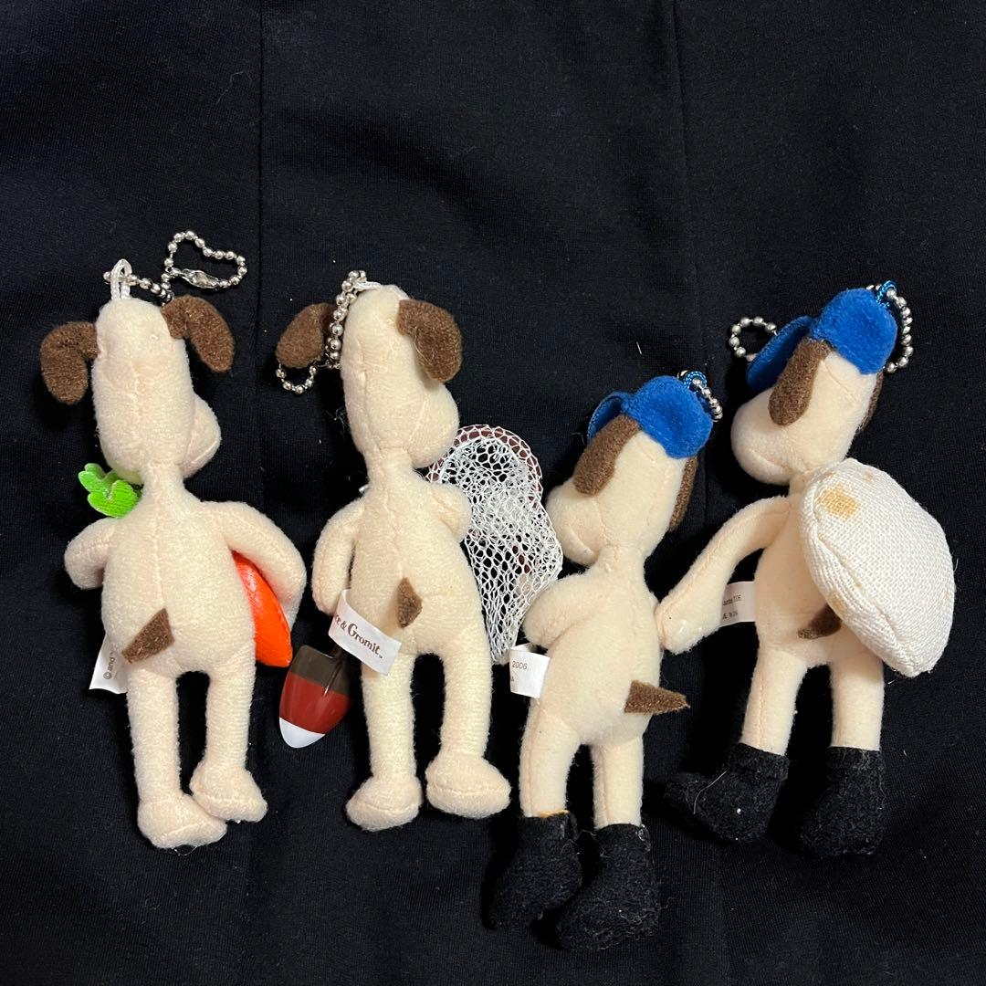 ▲汚れなどあり▲ウォレスとグルミット マスコット キーホルダー