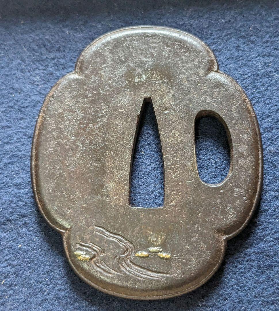 日本刀鍔！ヘチマ？状態抜群！象嵌綺麗！