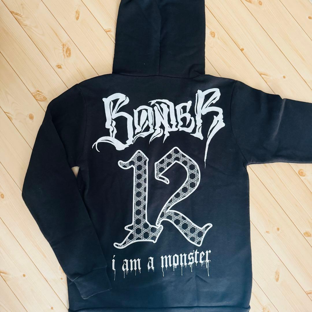 レア‼️The BONEZのジップアップフーディ 墨黒 L