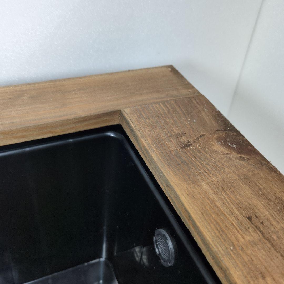 NV22 杉板カバーセット　オーバーフロー加工　木枠　ビオトープ　メダカ