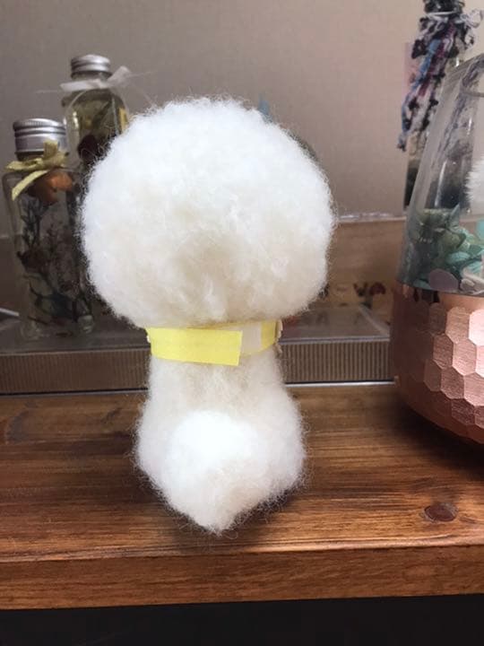 羊毛フェルト　ビションフリーゼ