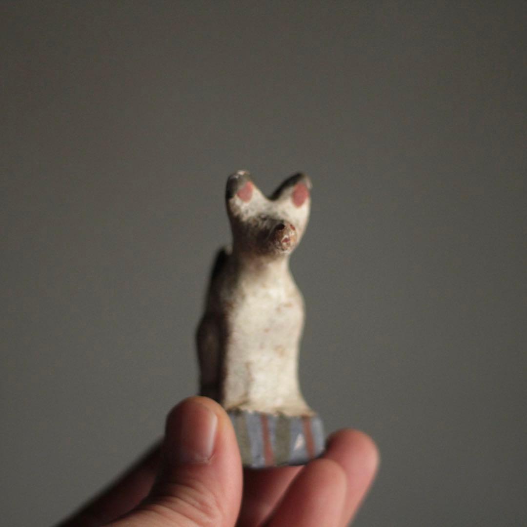 古作 土人形 狐 お稲荷さん 郷土人形 今戸人形 古道具 アンティーク オブジェ