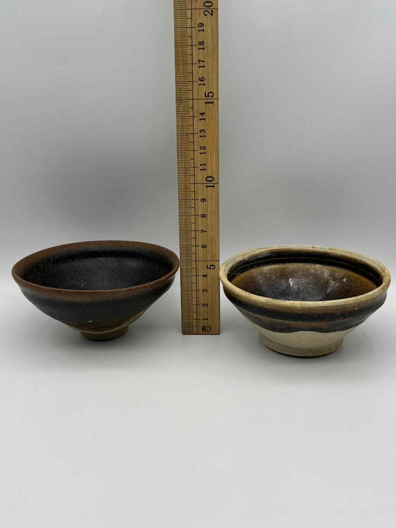 水芙蓉　遼から金時代 天目茶碗吉州窯茶盞宋時代黑釉窯変釉入茶碗(B-35)